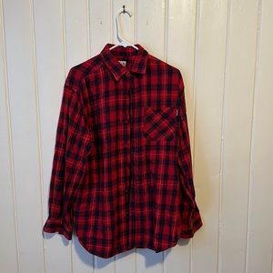 Mens Carhartt Long Sleeve Plaid Flannel Shirt Large